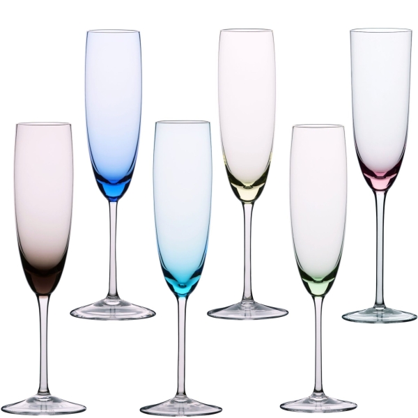 Glasses Champagne Sklenice na šampaňské Asort, vícebarevné
